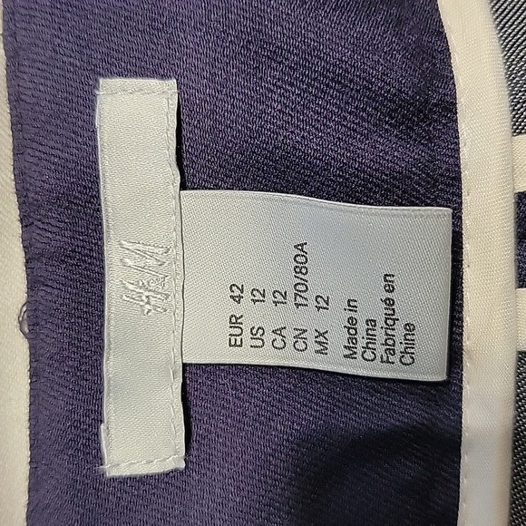 H&M Size 12 Navy Blue and Ivory Striped Sailor Style Shorts, Gently Used Cond. - Picture 7 of 9